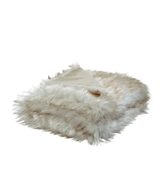 Cozy Tyme Suzette Faux Wolf Fur Throw 50"x60"