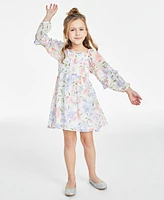 Rare Editions Toddler & Little Girls Floral-Print Chiffon Dress, Created for Macy's