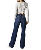 Free People Women's Tinsley Cotton Baggy High-Rise Jeans