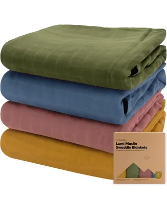 KeaBabies 4pk Muslin Swaddle Blankets for Baby Boys, Girls - Organic Blankets, Swaddles Newborns