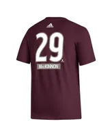 Men's adidas Nathan MacKinnon Burgundy Colorado Avalanche Fresh Name and Number T-shirt