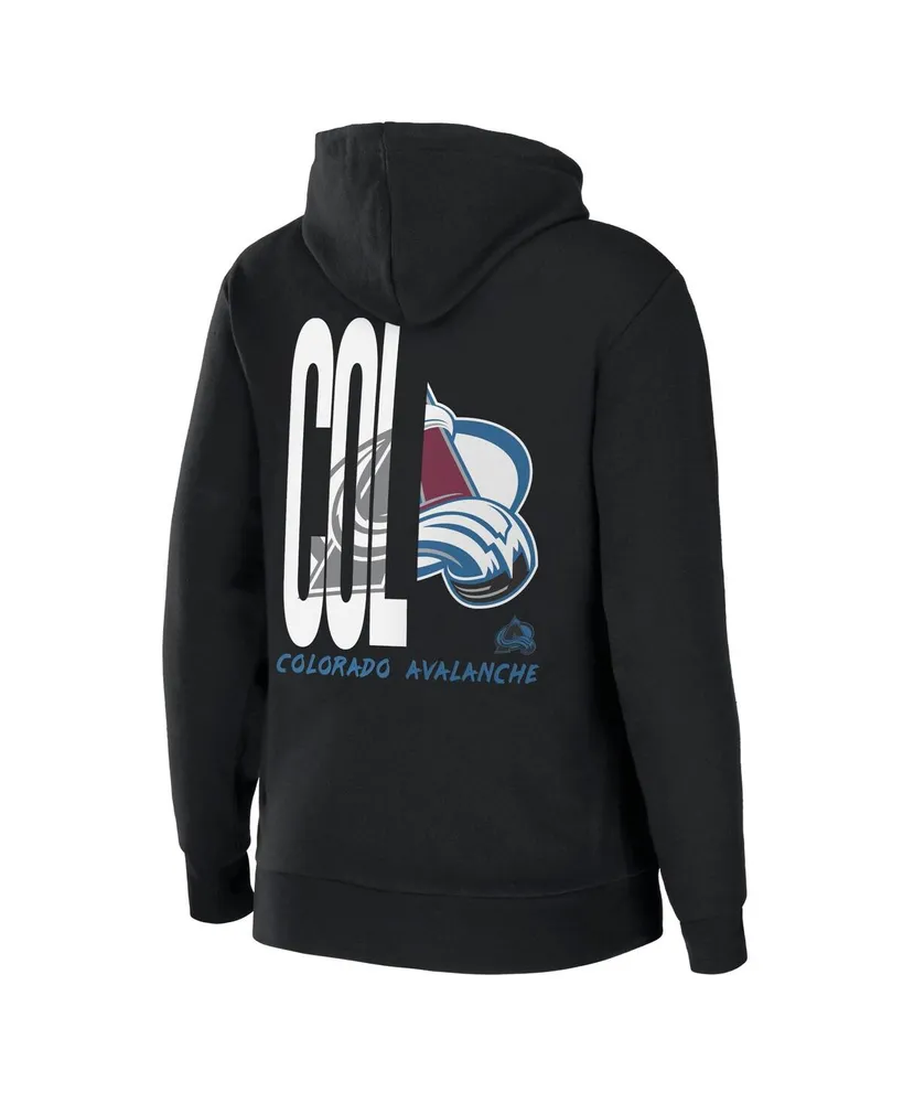 Women's Wear by Erin Andrews Black Colorado Avalanche Sponge Fleece Full-Zip Hoodie