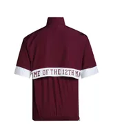 Men's adidas Maroon Texas A&M Aggies Strategy Short Sleeve Half-Zip Jacket