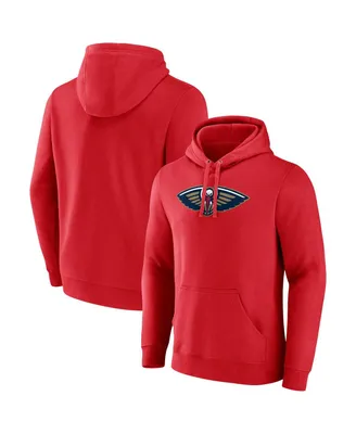 Men's Fanatics Red New Orleans Pelicans Primary Logo Pullover Hoodie