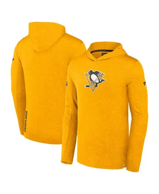 Men's Fanatics Gold Pittsburgh Penguins Authentic Pro Lightweight Pullover Hoodie