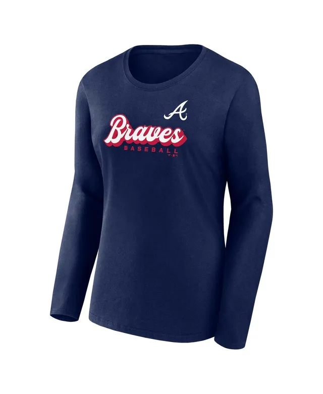 Women's Fanatics Branded Navy Atlanta Braves Filled Stat Sheet