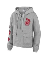 Women's Wear by Erin Andrews Heather Gray Atlanta Falcons Full-Zip Hoodie