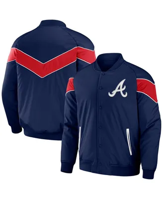 Men's Darius Rucker Collection by Fanatics Navy Atlanta Braves Baseball Raglan Full-Snap Jacket