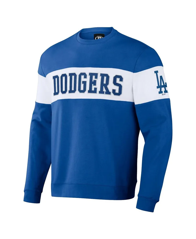 Men's Darius Rucker Collection by Fanatics Royal Los Angeles Dodgers Stripe Pullover Sweatshirt