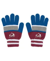 Women's Wear by Erin Andrews Colorado Avalanche Stripe Glove and Scarf Set