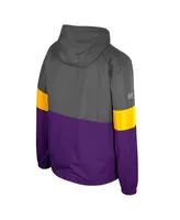 Men's Colosseum Charcoal Lsu Tigers Miles Full-Zip Jacket