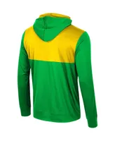 Men's Colosseum Green Oregon Ducks Warm Up Long Sleeve Hoodie T-shirt