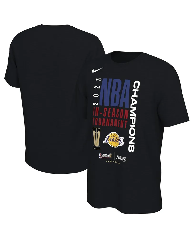 Men's and Women's Nike Black Los Angeles Lakers 2023 Nba In-Season Tournament Champions Locker Room T-shirt