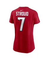 Women's Nike C.j. Stroud Red Houston Texans Player Name and Number T-shirt