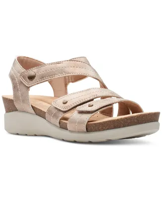 Clarks Women's Calenne Clara Strappy Wedge Sandals