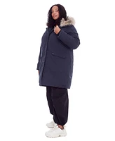 Alpine North Plus Laurentian Long Parka Winter With Faux Fur Hood