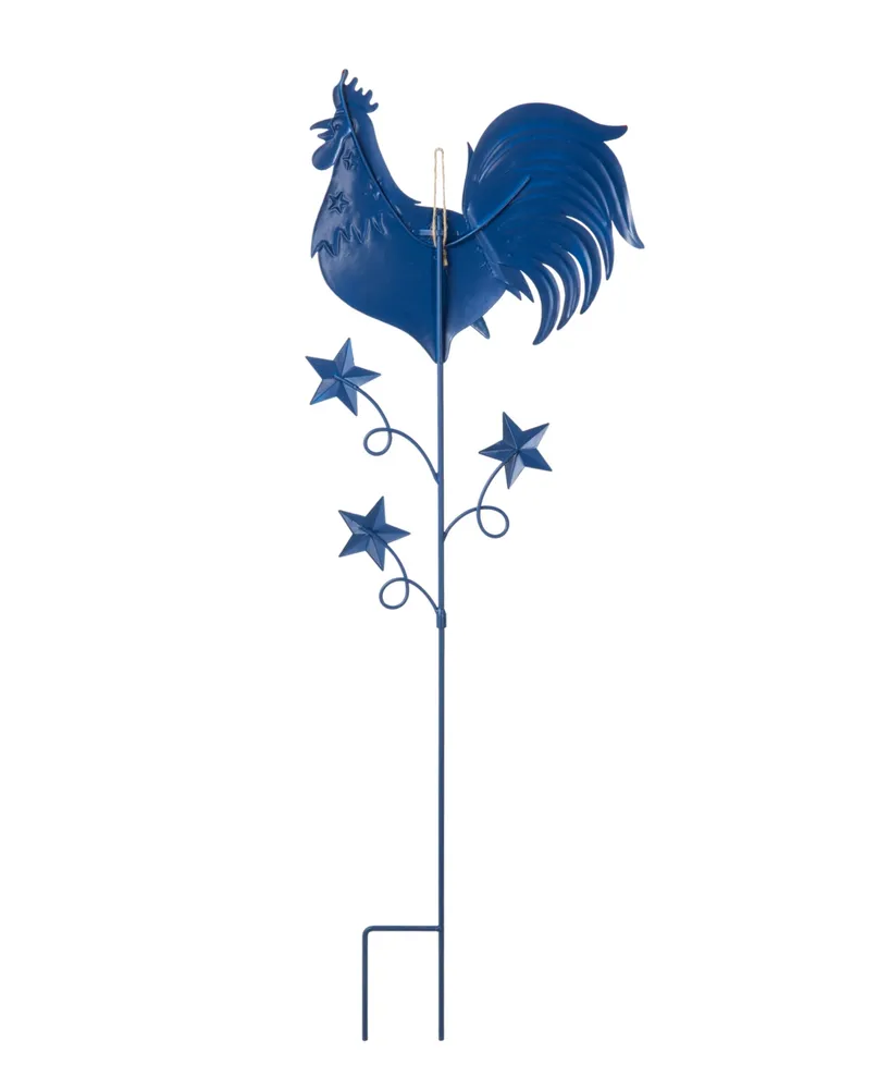 Glitzhome 35.75" H Patriotic, Americana Metal Rooster Yard Stake