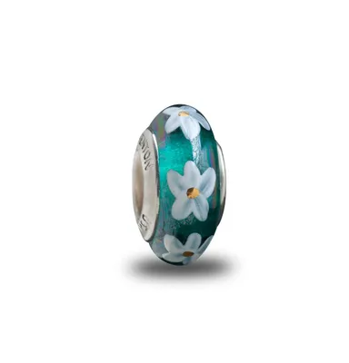 Fenton Glass Jewelry: Evening Dew Drops Spacer Glass Charm - Multi