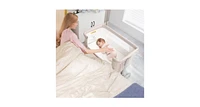 Portable Baby Bedside Bassinet with 5-level Adjustable Heights and Travel Bag