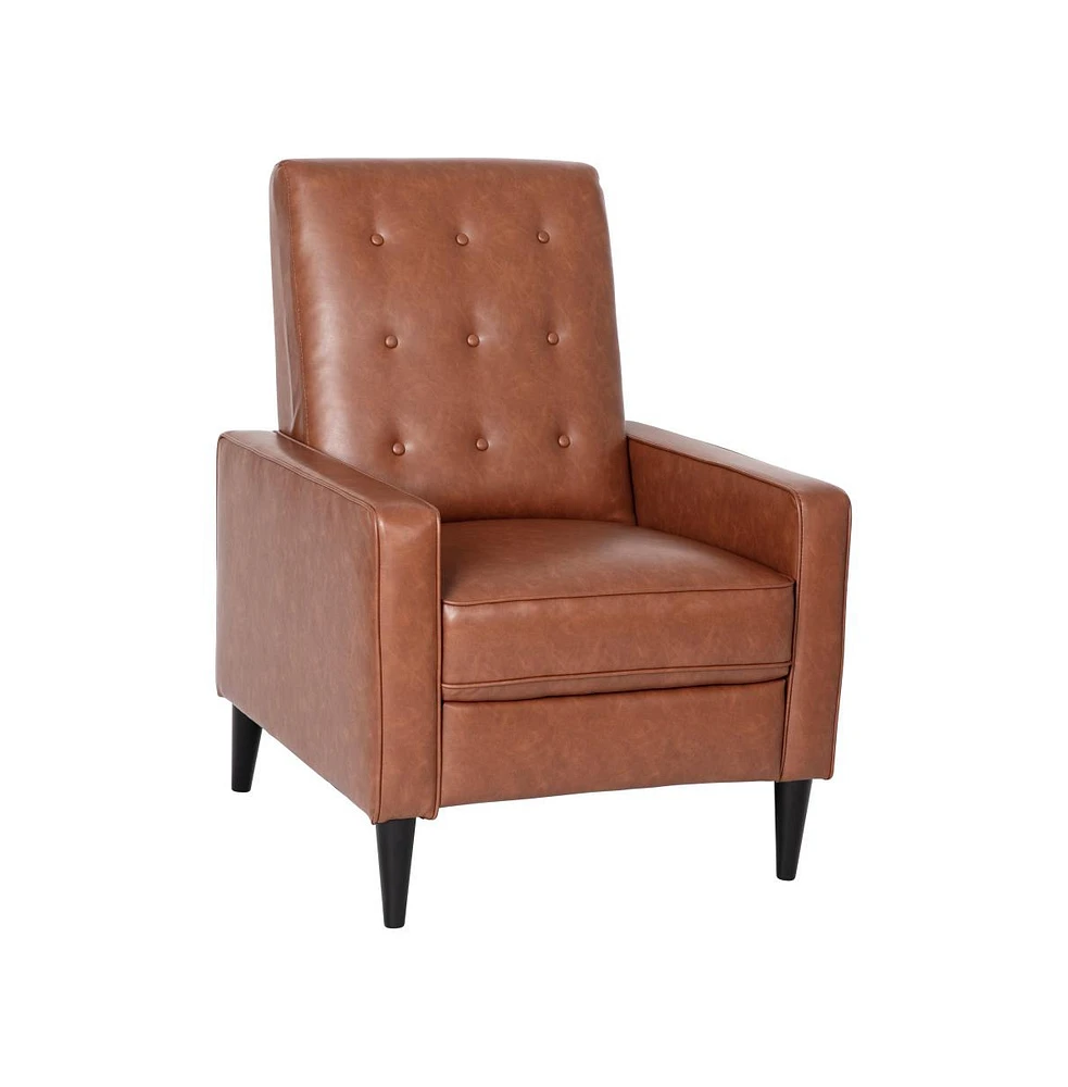 Darcy Recliner Chair Mid-Century Modern Tufted Upholstery Ergonomic Push Back Living Room