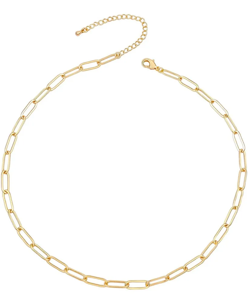 GiGiGirl Stylish Teens/Young Adults 14k Gold Plated Cable Link Chain Adjustable Necklace