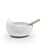 Kushies SiliScoop Silicone Suction Raised Edge Bowl with Spoon