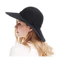 Haute Edition Women's Felt Wool Blend Floppy Hat