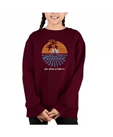 Cities In San Diego - Big Girl's Word Art Crewneck Sweatshirt