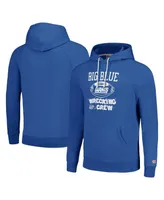 Men's and Women's Homage Royal New York Giants Hyperlocal Raglan Pullover Hoodie