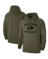 Men's Nike Olive Colorado Buffaloes Stencil Arch Club Fleece Pullover Hoodie