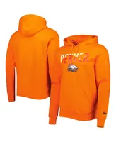 Men's New Era Orange Denver Broncos Ink Dye Pullover Hoodie