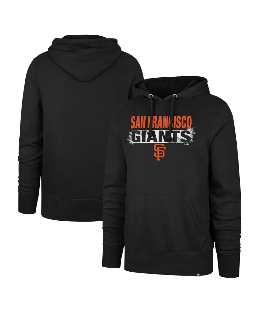 Men's '47 Brand Black Distressed San Francisco Giants Base Slide Headline Pullover Hoodie