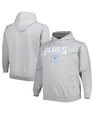 Men's Fanatics Heather Gray St. Louis Blues Special Edition 2.0 Big and Tall Wordmark Pullover Hoodie