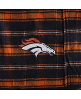 Women's Concepts Sport Navy Denver Broncos Plus Badge T-shirt and Flannel Pants Sleep Set