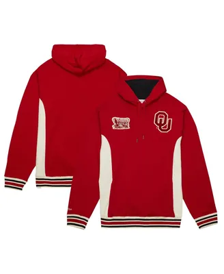 Men's Mitchell & Ness Crimson Oklahoma Sooners Team Legacy French Terry Pullover Hoodie
