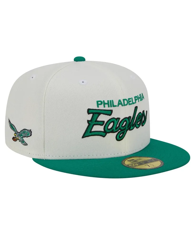 New Era Men's New Era Cream, Kelly Green Philadelphia Eagles Historic  Script 59FIFTY Fitted Hat