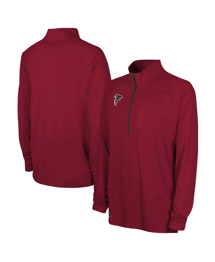 Men's Red Atlanta Falcons Combine Authentic Raglan Quarter-Zip Top