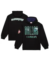 Men's Mitchell & Ness Black Distressed Dallas Mavericks Hardwood Classics Og 2.0 Pullover Hoodie