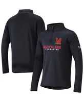 Big Boys Under Armour Black Maryland Terrapins Fleece Quarter-Zip Jacket