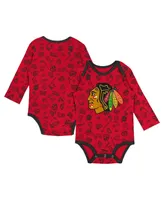 Infant Boys and Girls Red Chicago Blackhawks Dynamic Defender Long Sleeve Bodysuit