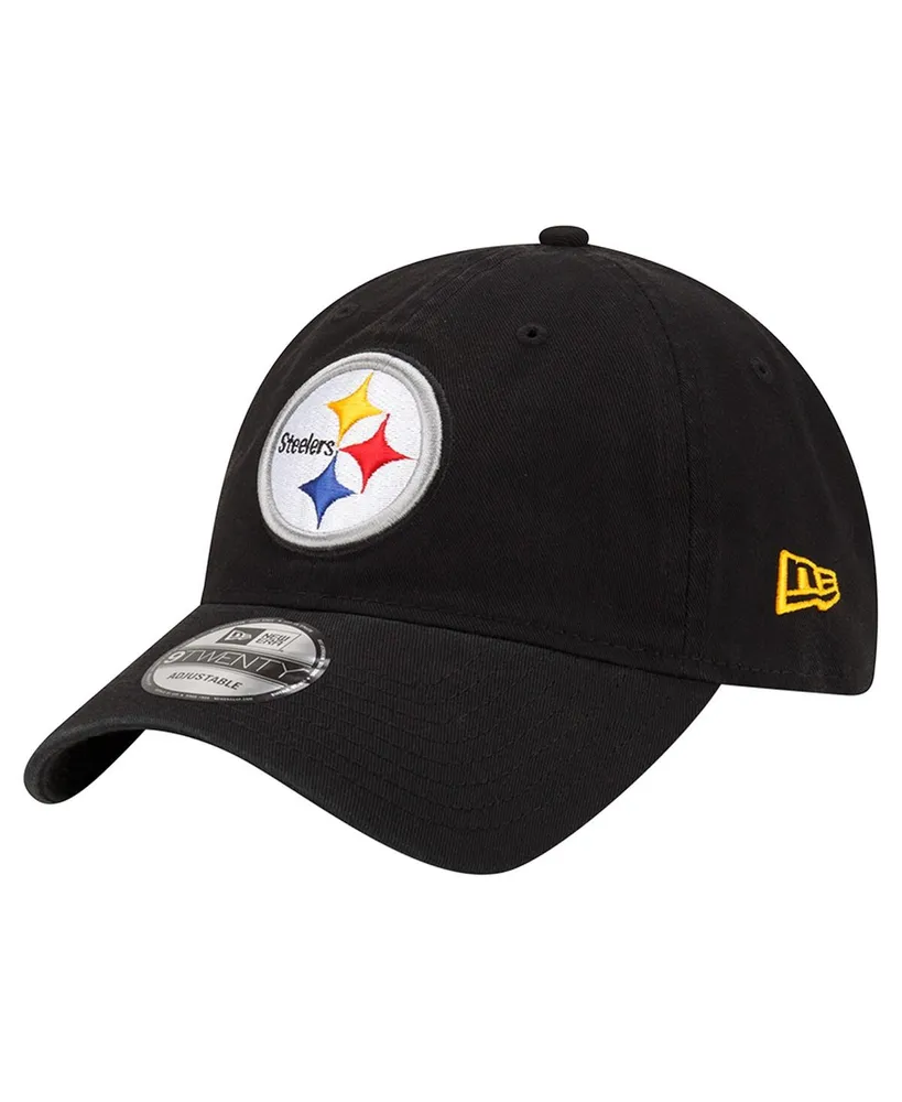 Men's New Era Black Pittsburgh Steelers Distinct 9TWENTY Adjustable Hat
