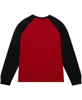 Men's Mitchell & Ness Crimson Alabama Tide Legendary Slub Raglan Long Sleeve T-shirt
