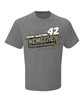 Men's Checkered Flag Sports Heather Charcoal John Hunter Nemechek 2024 Nascar Cup Series Schedule T-shirt