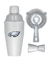 The Memory Company Philadelphia Eagles Stainless Steel Shaker, Strainer and Jigger Set