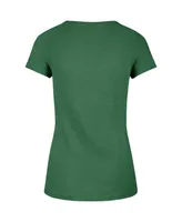 Women's '47 Brand Kelly Green Distressed Philadelphia Eagles Scrum V-Neck T-shirt