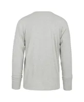 Men's '47 Brand Gray Distressed Miami Dolphins Premier Franklin Long Sleeve T-shirt