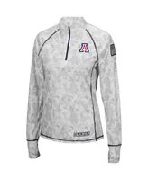 Women's Colosseum Camo Arizona Wildcats Oht Military-Inspired Appreciation Officer Arctic Lightweight Quarter-Zip Top