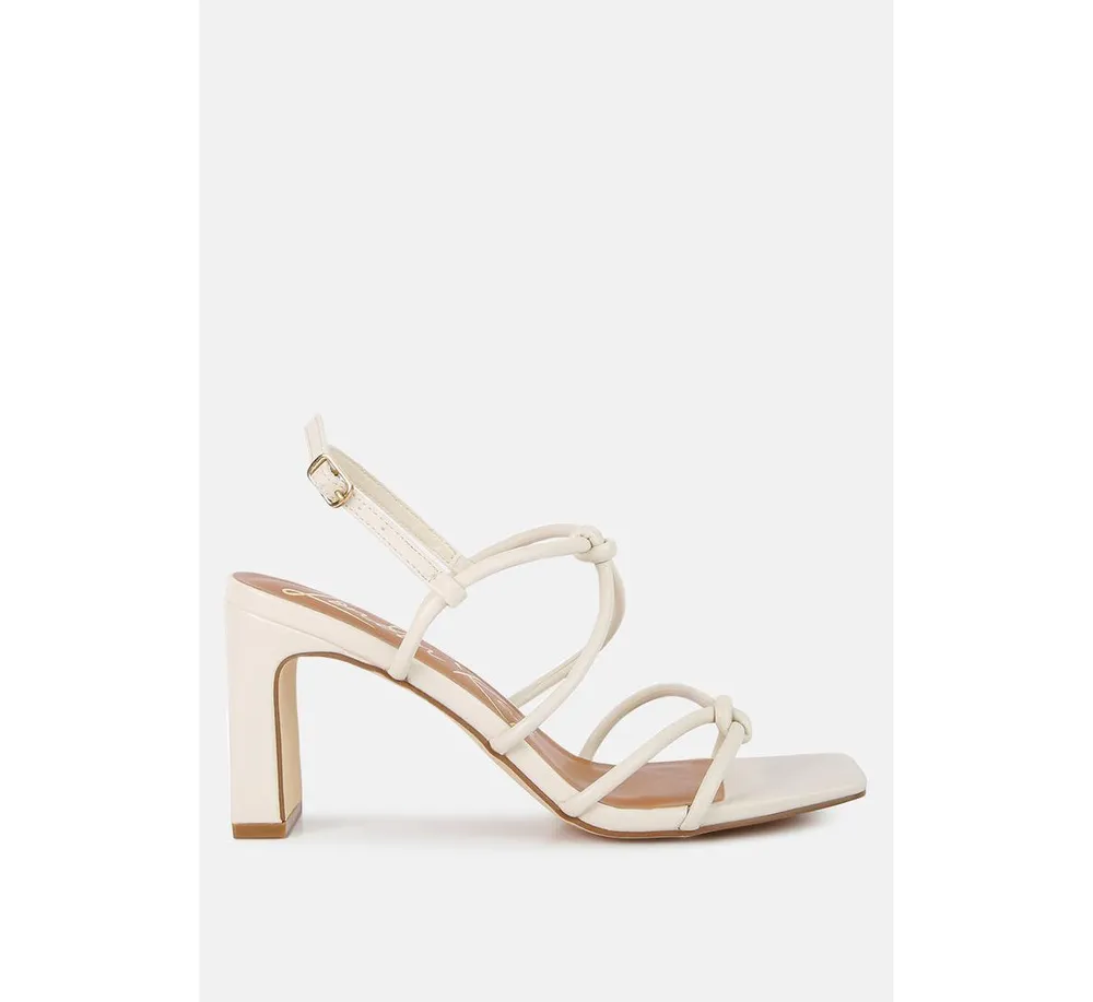 Kralor Knotted Strap Italian Block Heel Sandals