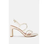 Kralor Knotted Strap Italian Block Heel Sandals