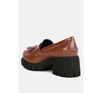 Womens jonah tassels detail chunky loafers